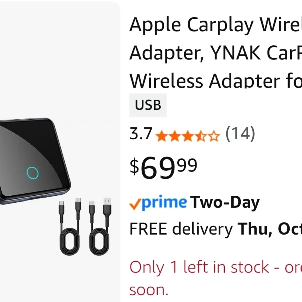 Wireless CarPlay Android Auto Adapter - Picture 2 of 11